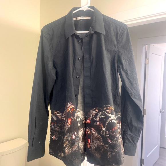 Givenchy Angry Apes Long Sleeve Button Up - Picture 1 of 5